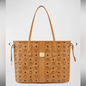 Medium MCM Tote Bag - Tan Leather